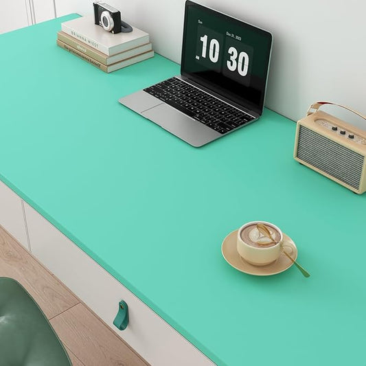 Livelynine Turquoise Wallpaper Peel and Stick Solid Color Wall Paper Aqua Green Contact Paper for Cabinets Kitchen Wallpaper Waterproof Desk Vinyl Wrap Self Adhesive Tiffany Blue Removable 15.8x78.8