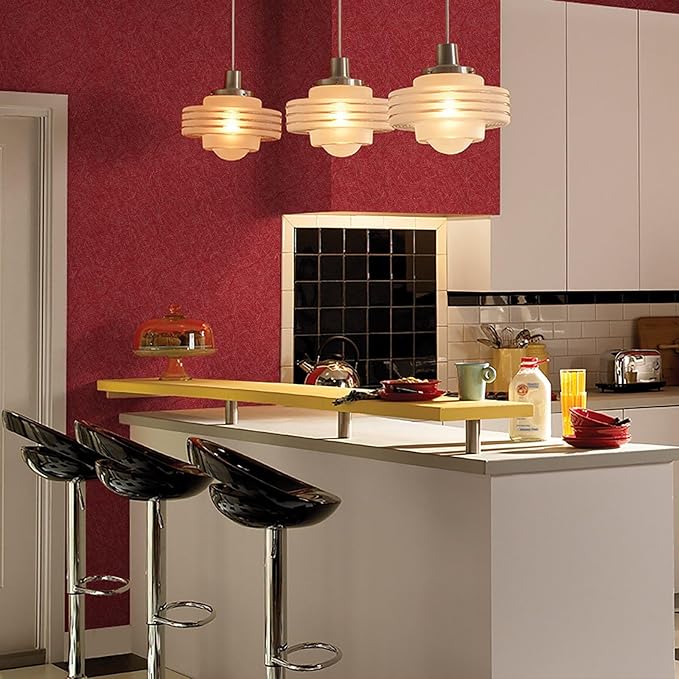 Dark Red Peel and Stick Self Adhesive Wallpaper - Removable Waterproof Bathroom Countertop Contact Paper 15.7" X 118" - Kitchen Vinyl Wrap for Cabinet Countertops - Wall Cover Counter Top Paper