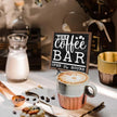 Farmhouse Coffee Bar Decor, Open Time Wooden Signs for Home Office Desk Shelf, Rustic Tabletop Centerpieces for Kitchen Accessories - A05