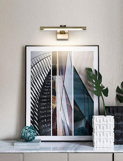 Joosenhouse LED Picture Lights for Paintings Bronze Finish 16.53" Long Swing Arm Display Wall Art Light 7W Gallery Hallway Lighting Over Pictures,Hardwired Connection 3000K