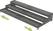 Metal Spice Rack Organizer for Cabinet, 3 Tier Expandable Spice Storage Shelf, Great for Kitchen Cabinets, Cupboard,Pantry and Countertop More,Metal Plate with Hole(1PACK/Gun-Grey)