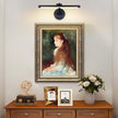 Hardwired 15.7 Inch 7W Black Picture Lights for Wall LED Picture Frame Light Dimmable Painting Lights for Wall Portrait Artwork Warm White