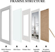 Picture Frames, Made of Real Glass and Wooden Frame, Gallery Photo Frames Set of 10 for Collage Wall Decor, Multi Sizes Including 8x10, 5x7, 4x6 for Mounting or Tabletop Display, White