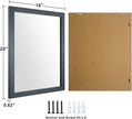 BOMINICA Rectangular Wall Mirror Framed Wall Mirror 16” x 20” for Bathroom, Living Room, Vanity, Black