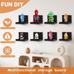 Small Floating Shelf for Wall Set of 6,Mini Shelves for Display Small Figurine,Plant,Collectibles,Wall Shelves for Bedroom Living Room Bathroom Kitchen Decor（Black）