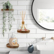 AceList 3-Pack Round Floating Shelves for Wall Decor, 6'' Diameter Acacia Wood Floating Shelf, Cup Plant Wall Shelves for Bedroom, Bedroom, Living Room, Bathroom, Kitchen, Western Decor