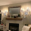 Crystal Wall Sconce Candle Sconces Elegant Classic Wall Light Decor Set of 2 Perfect Hang on The Wall for Living Room Bathroom Entryway Hallway Hotel Galleries Exhibition Room