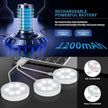 Puck Lights with Remote Control, Under Cabinet Lighting with Magnetic and Cordless, 1200mAh Rechargeable Closet Lights Stick On Lights for Under Cabinet,Hallway, Stairway,Closet (Cool White,9pcs)