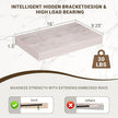 16 Inch Floating Shelves, 3D Textured Wood Grain, 16
