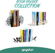 Trees Theme Book Holder Organizer – Steel, Black, Nature Inspired Design – Books in Style, Perfect for Home Decor, Great Gift for Book Lovers – Urban Forest Collection – Geguton