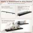 55 Inch Floating Shelves for Wall Set of 2, 8