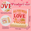 Valentines Desk Decor, Happy Valentine's Day Home Office Table Sign for Porch Tiered Tray Shelf Party, Rustic Romantic Acrylic Gifts Decorations for Him Her Wife, All You Need is Love Tacos