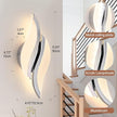 CANEOE Modern LED Wall Sconce 6000K Chrome Indoor Wall Light Fixtures Acrylic Wall Sconce Lighting for Living Room Bedroom Bedside Bathroom Hallway Stairway Wall Lamp (Chrome, 1 Pack, 3000K)