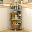 Bathroom Standing Shelf, 3 Tier Free-Standing Shelf Units, Open Floor Shelves, Triangular Curved Corner Shelf Stand for Small Space, Ideal for Bathroom,Kitchen,Vanity Storage and Organizer