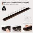 Picture Ledge Shelf, Floating Shelves Set of 2, 48 Inches Solid Wood Nursery Book Shelves for Toys Storage, Kids Bookshelf Wall Mounted for Living Room Bedroom Decor Books Photo Frames, Walnut