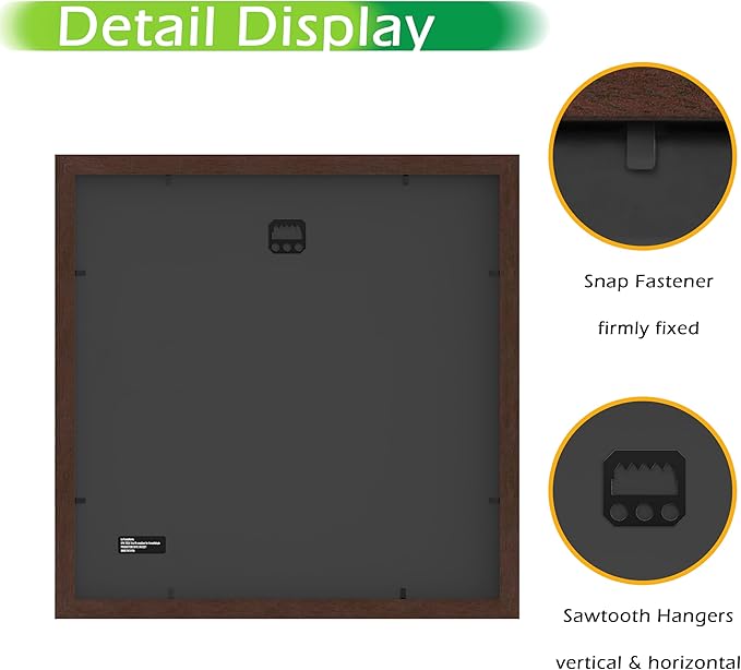 FrameWorks 2-Pack, 12x12 Matted to 8x8 Picture Frame, Mahogany – Classic Wooden Photo Frame with Tempered Glass, Modern Matte Finish for Prints, Posters, Certificates & Wall Decor – Gallery-Ready
