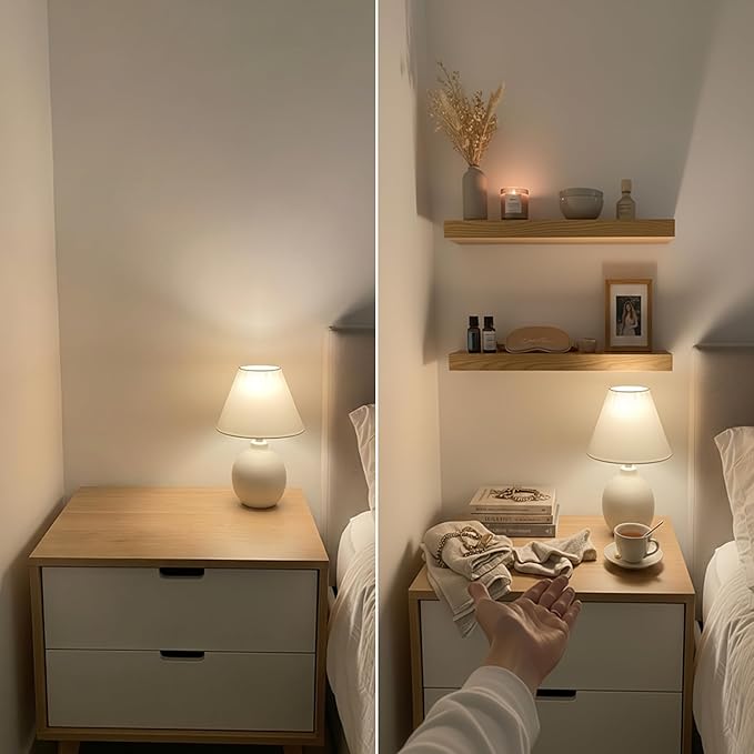 BAOBAB WORKSHOP Natural Wood Floating Shelves for Wall 20 Inch Wide, Solid Wooden Shelf 20 In, Bathroom Shelves for Room Wall Mounted Kitchen Rustic Farmhouse, Oak Floating Shelf, 20W × 6.7D, Set of 2