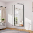 Koonmi Black Framed Bathroom Mirror - Shatterproof 30