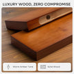 Homeforia 16 inch Oak Floating Shelf, High End Solid Real Wood 16inch Small Floating Shelves for Wall Mounted, Honey Oak Wooden 16in Floating Shelves, Heavy Duty Bracket, 16 X 6.5 X 1.75 in, Set of 4