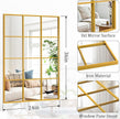 Large Rectangle Large Wall Mirror, Gold Metal Framed Mirror Golden Wall Mounted Decorative Mirrors for Living Room Bedroom Entryway 24x35 Inch Decor