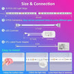 maylit 10 PCS Smart RGB Under Cabinet Lights Kit, Compatible with Alexa and Google Assistant, App and Remote Control, Music Sync Color Changing, Timer, Dimmable, for Cabinet, Counter, Shelf, Bookcase