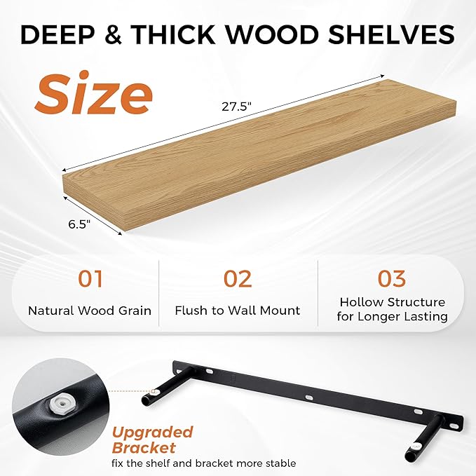 Fun Memories Floating Shelves for Wall, 27.5
