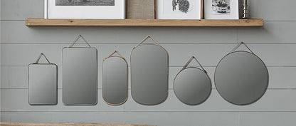 Creative Co-Op Various Velvet Edged Wall Mirrors, Multicolor, Set of 6