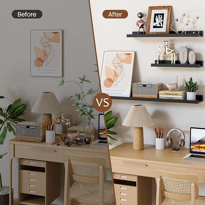 Heimlove Floating Shelves Set of 6, 16