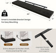 Dreamland 48 Inch Long Floating Shelves in Black,9.3 Inch Deep Floating Shelf for Wall,Large Display & Storage Shelf, Wall Shelf for Bathroom Bedroom Living Room Kitchen Office，Set of 2