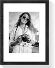 puthiac 9x12 Solid Oak Wood Picture Frame, Fits 6x8 with Mat or 9x12 Without Mat, Wall or Tabletop Display with Stand, Vertical or Horizontal, Plexi Front, 1 Pack, Black