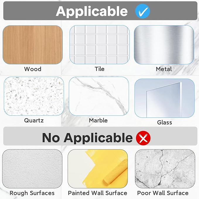 Lsnisni 6 Pack Shower Caddy Adhesive Replacement, Strong Adhesive Hooks for Shower Shelf, Waterproof Adhesive Hooks, No Drilling, for Bathroom Shelves, Kitchen Racks and Soap Holder
