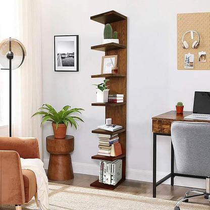 Lack Wall Shelf,Display Floating Shelf (Solid Wood, 7 Tier)