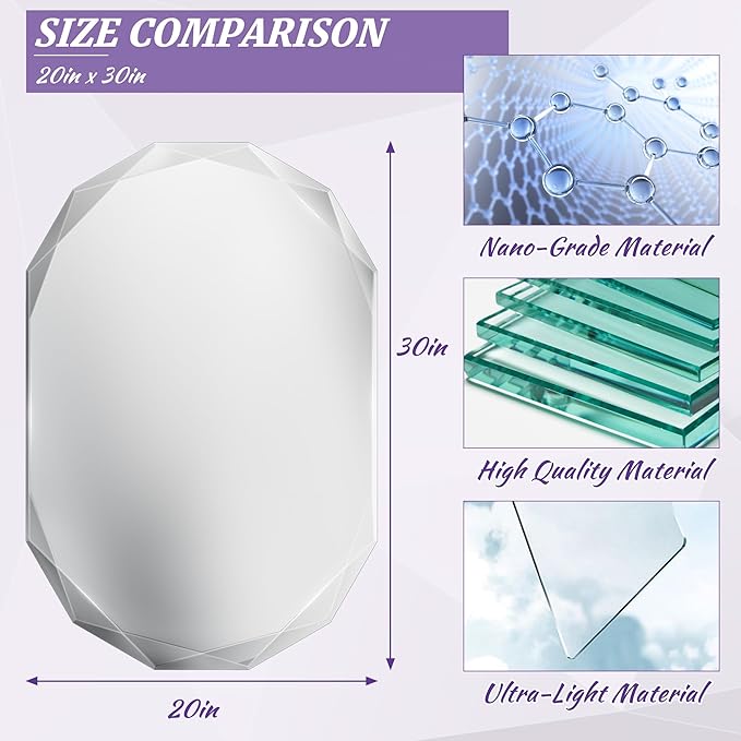 Bathroom Mirror for Wall, 20