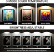 Picture Lights for Wall, Rechargeable Battery Operated Wireless Magnetic Painting Lights with Remote Dimmable and Timer, Wall Decor Lights with 3 Lighting Modes for Art Display (Black, 6Pack)