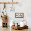 3 Pieces Coffee Bar Decor Sign But First Coffee Wood Sign Mini Farmhouse Wall Rustic Wooden Art Plaque Bar Tabletop Shelf Accessories for Tier Tray Decor Home Office Kitchen