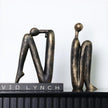Book Ends for Shelves, Artistic Resin Sculpture Book Stoppers, Minimalist Home Office Decorative Gift for Book Lovers & Designers, Perfect for Bookshelf & Desk Organization, Set of 2