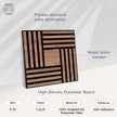 WoveN SounD Artisan Acoustic Wall Panels, 16 Pack 12x12 Inch, Wood Veneer Carved Sound Proof Wall Decor, Self-Adhesive for Home, Studio, Office & Focus Zones, Metre, Teak