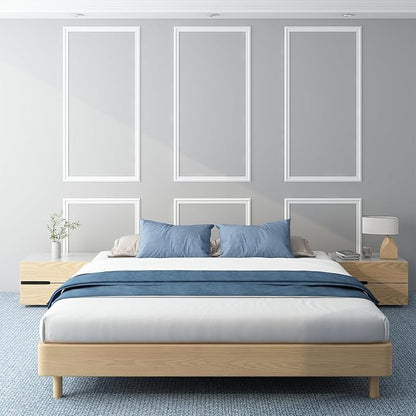 OUZUGIE 3 Set Wall Molding Kit Pre-Cut Wainscoting Panels for Easy DIY Interior Wall Decor & Accent Walls - Installed with Glue(Not Including) 3 Top 3 Bottom