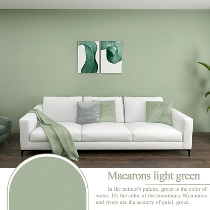 practicalWs Sage Green Wallpaper Stick and Peel Green Contact Paper 17.7'' x 393.7'' Removable Wallpaper Self-Adhesive Vinyl Solid Wall Paper for Bedroom Kitchen Cabinets