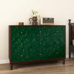 Wallercity Emerald Green Velvet Wallpaper Peel and Stick Felt Drawer Liner Self Adhesive Vintage Green Velvet Flocking Liner Wallpaper Adhesive Backed Felt Roll for Arts Crafts Shelves 11.8