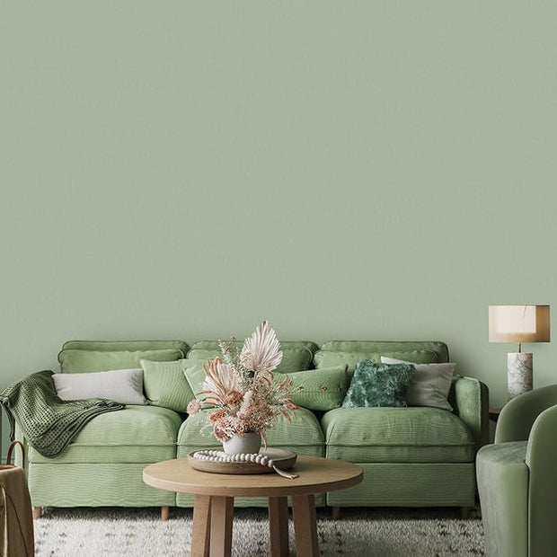 practicalWs Sage Green Wallpaper Stick and Peel Green Contact Paper 17.7'' x 393.7'' Removable Wallpaper Self-Adhesive Vinyl Solid Wall Paper for Bedroom Kitchen Cabinets