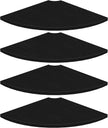 Homode Corner Shelf Wall Mount, 4 Tier Rounded Corner Floating Shelves, 12 Inch Deep Hanging Corner Shelf Storage, Wood Corner Wall Shelving for Living Room Bedroom Bathroom Kitchen, Black