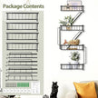 Fire Escape Wall Shelf 4 Tier - NYC Decorative Floating Shelf Black Metal Book Shelves for Home Office Apartment Organizer and Display