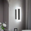 LMQNINE Modern LED Acrylic Black Wall Sconce White Light 6000K for Bedroom Corridor Stairs Bathroom Indoor Lighting Fixture Lamps Home Room Decor (2-Pack)…