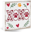 Valentines Cat Dog Desk Decor, Valentine's Day Gifts for Cats Dogs Lover Pet Parent, Valentine Home Office Table Sign Decoration for Shelf Tiered Tray, Xoxo