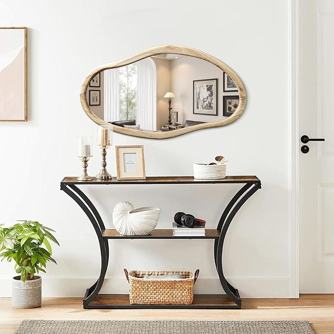 JJUUYOU Irregular Mirrors for Wall Asymmetrical Bathroom Mirror 30