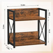 Giikin Kitchen Countertop Organizer, 2 Tier Spice Rack Organizer for Pantry, Kitchen Counter Shelf Wood Coffee Station Organizer (Brown, M)