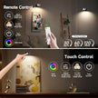3 Pack Picture Light for Wall with 1200mAh Rechargeable Battery Operated Lights Remote Dimmable Timer Painting Light Magnetic 3 Adjustable Lighting RGB Modes Wall Decor Lights for Living Room (Black)
