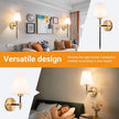 Battery Operated Wall Sconces Set of 2, Wireless Wall Light with 10000mAh RGB Dimmable Magnetic Bulb, Rechargeable Wall Sconce with Remote Control for Bedroom Living Room