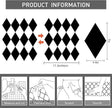 Black and White Peel and Stick Wallpaper Diamond Wallpaper Rhombus Contact Paper 17.3